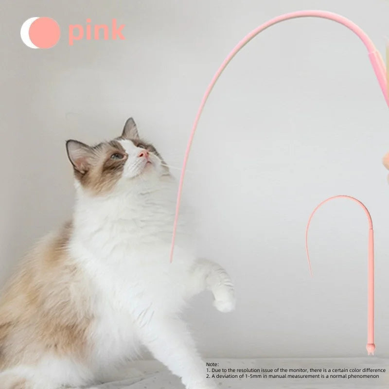 Simulated Mouse Tail Cat Toy Cat Teaser Funny Stick Silicone Long Tail Pet Interactive Toys for Cats Kitten Hunting Pet Products