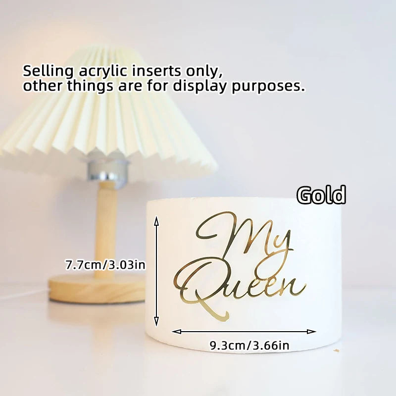 1/3/5pcs Acrylic Birthday Queen Gold Cake Topper Happy Birthday Party Sides Cake Decorations Accessories