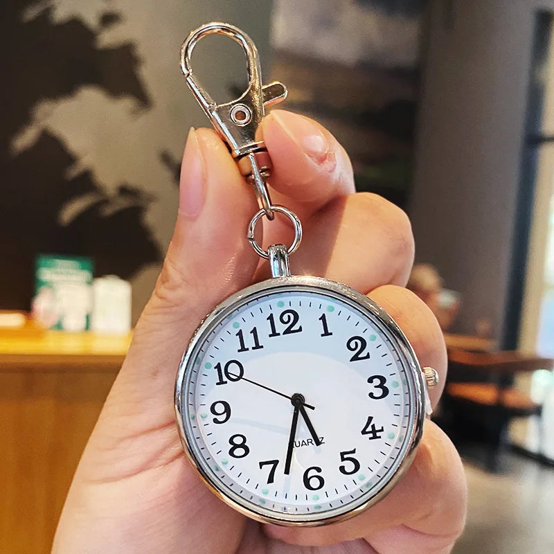 New Pocket Watch Keychain Remote Control With Battery Student Doctor Medical Vintage Watch