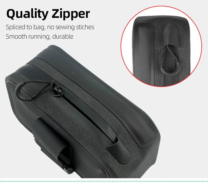 Bicycle Saddle Bag Rain Proof Rear Seat Tube Pannier Reflective Cycling Storage Tail Pouch Rear Dry Pack 0.5L Capacity