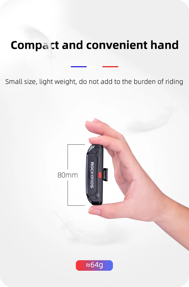 ROCKBROS Bike Tail Light Waterproof Seatpost Warning Bicycle Rear Light MTB Road LED Lamp Tailight USB Charging Cycling Light