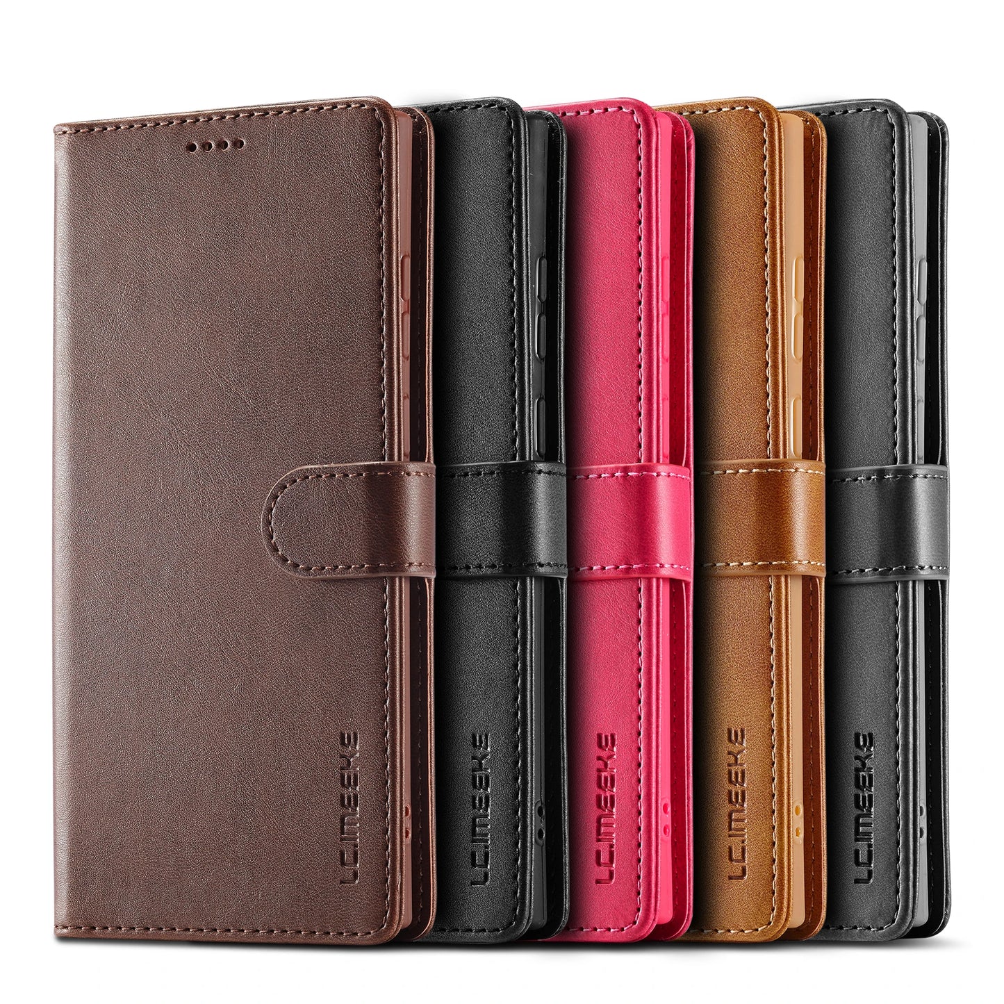 Business Leather Case for Samsung Galaxy S25 Edge Ultra S24 FE S23 Plus 5G Flip Wallet Card Holder Phone Cover