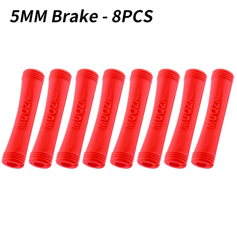 MUQZI 4/8pcs MTB Brake Shift Protection Sleeve Road Bike Frame Cable Housing Line Rubber Protector Cover Bicycle Accessories