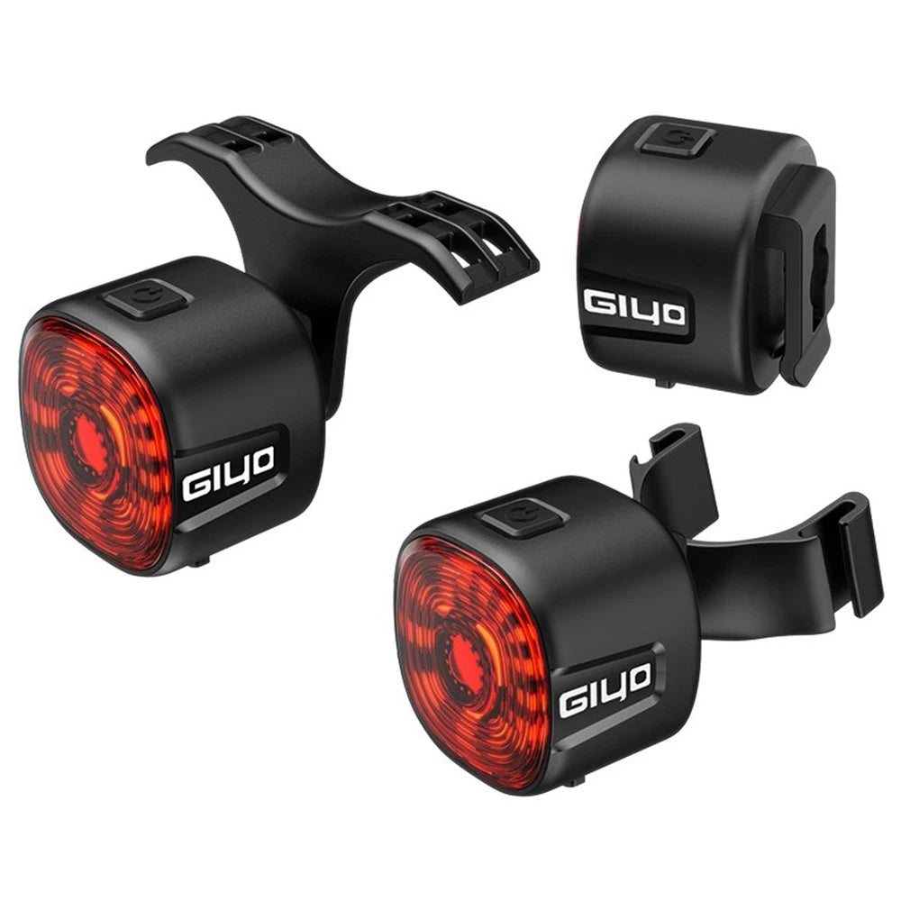 New Bicycle Smart Brake Tail Light MTB Road Bike Auto Brake Sensing Light USB Rechargeable IP66 Waterproof LED Warning Rear Lamp