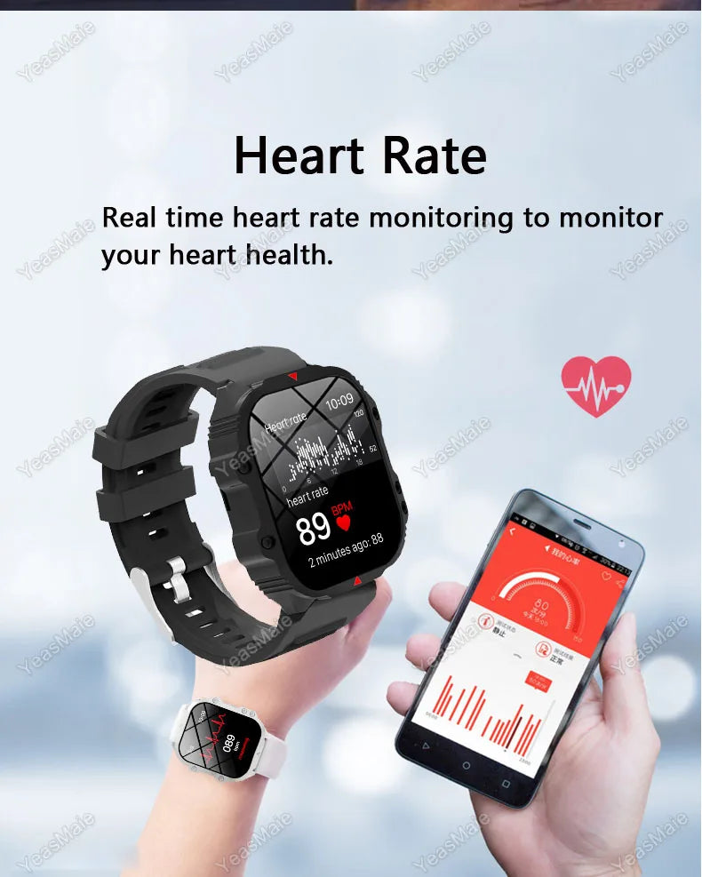 GPS Watch Tracker Outdoorsport Smart Watch Waterproof Phone Calls Heart Rate Monitor Weather Sync DIY Watch Faces Smart Bracelet