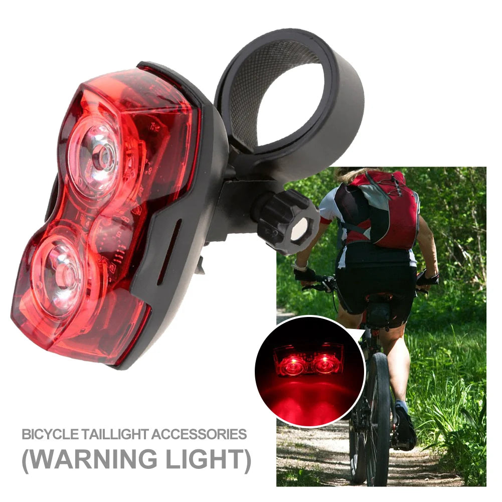 1pc Bicycle Rear Light AAA Batteries High Visibility Red Light Tail Light Horizontal Or Vertical MTB Road Bike Lamps Accessories