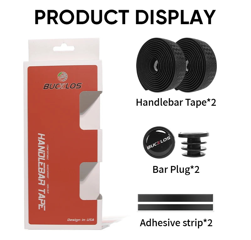 Bike Handlebar Tape EVA PU Road Bicycle Handlebar Tape Anti-slip Shock Absorption Cycling Wrap End Plug Bike Accessories