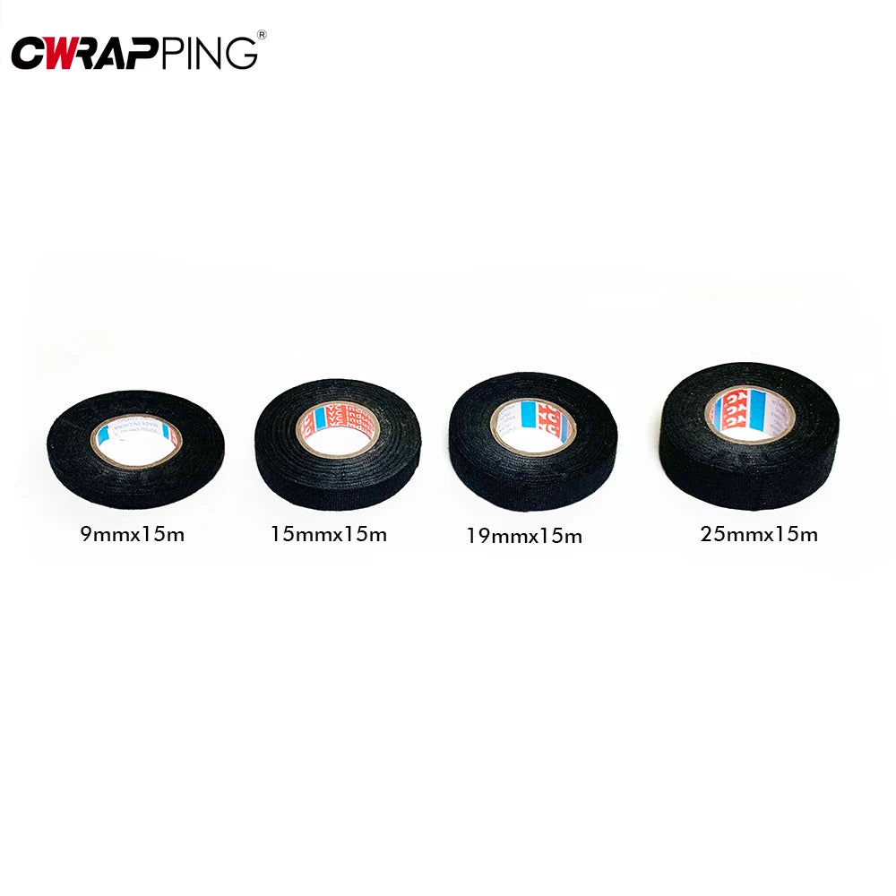Car Cable Harness Wiring Fabric Loom Electrical Heat Tape Resistant Wiring Bundle Tape Coroplast Adhesive Automotive Cloth Tape