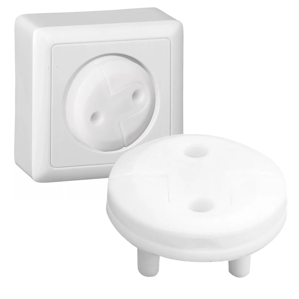 White Electrical Safety Socket Protective Cover Baby Care Safe Guard Protection Children Anti Electric Shock Rotate Protectors