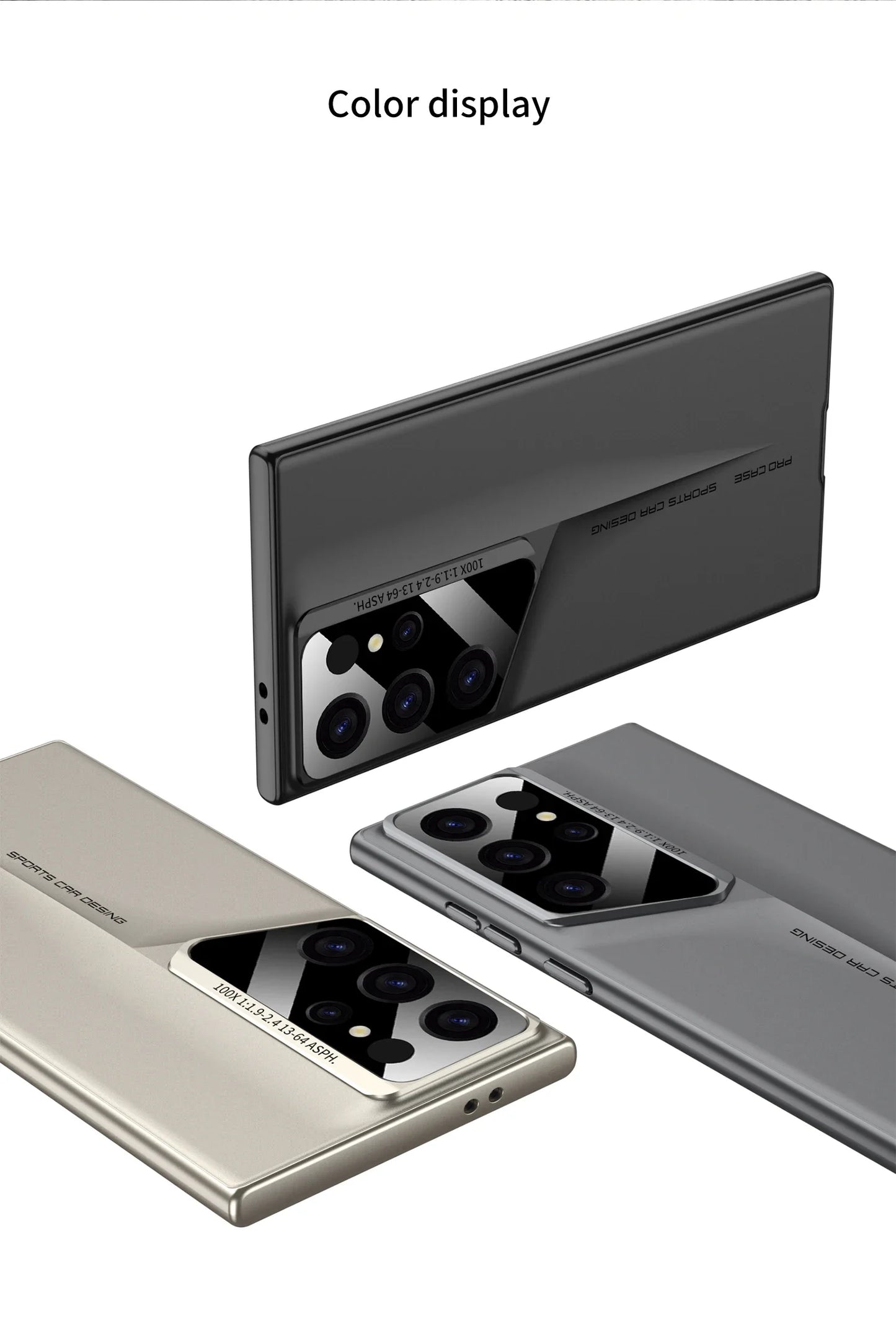 Ultrathin Blade Mecha Hard PC Matte Phone Case For Samsung Galaxy S24 S23 S22 S25 Ultra Lens Protection Frosted Shockproof Cover