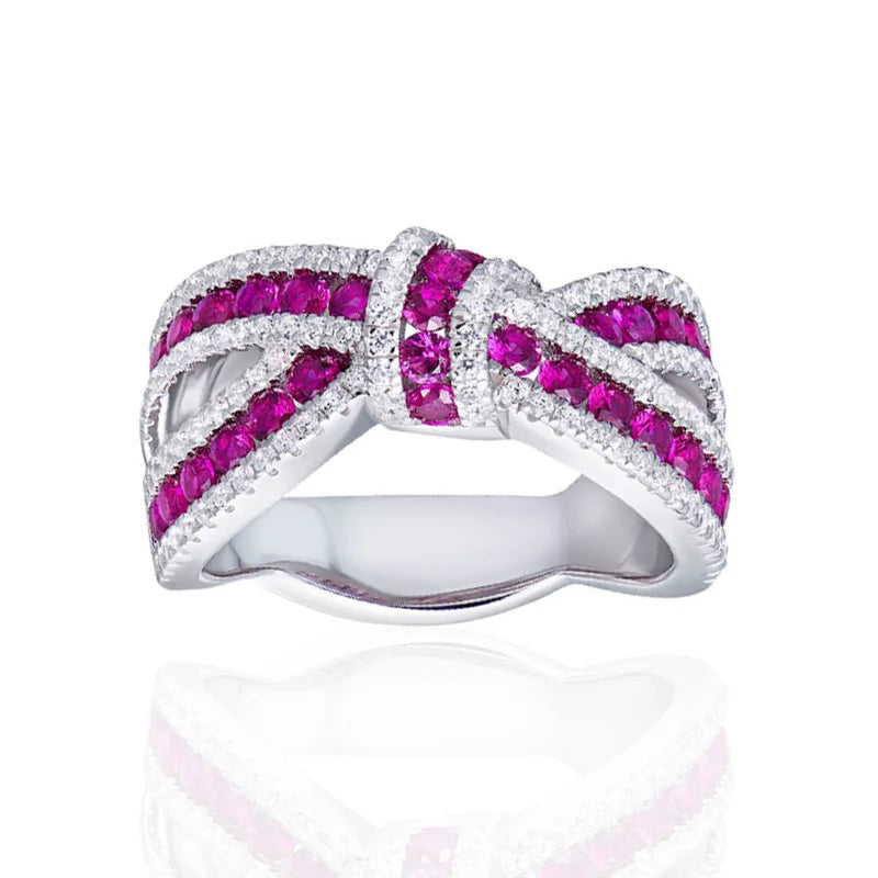 Gorgeous Finger Ring for Women Fashion Female Fashion Bright Zirconia Jewelry for Engagement Ceremony Party Accessories
