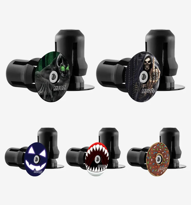 MUQZI Handlebar End Plugs MTB Road BMX Folding Bike Handle Bar End Cap Aluminum Alloy Handlebar Grip Cover Bicycle Accessories
