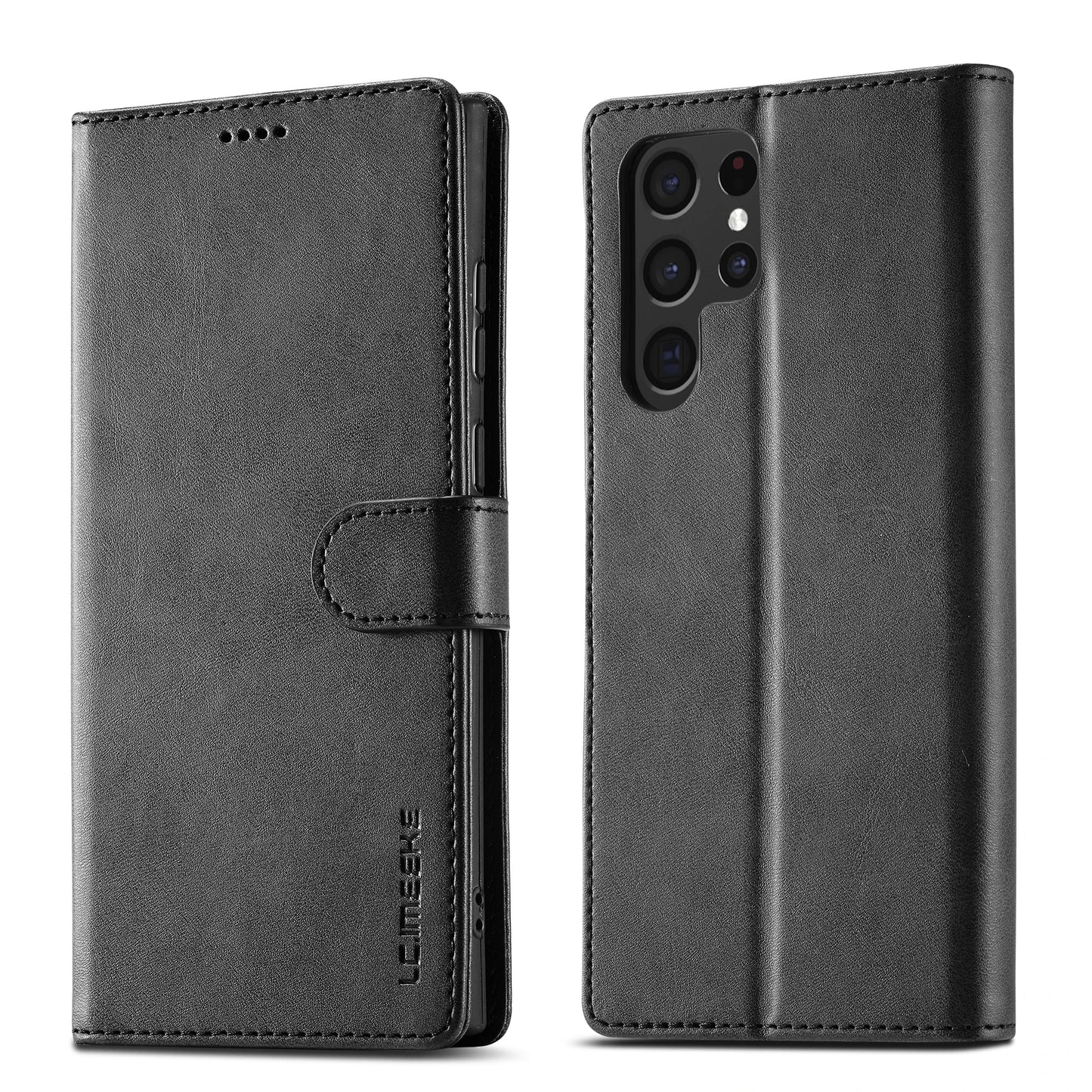 Business Leather Case for Samsung Galaxy S25 Edge Ultra S24 FE S23 Plus 5G Flip Wallet Card Holder Phone Cover