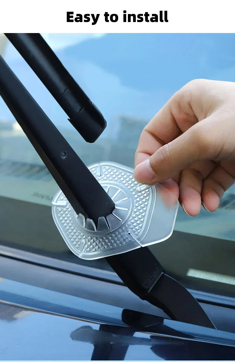 2Pcs Car Windshield Wiper Hole Protective Cover Dustproof Bottom Sleeve Leaves Debris Prevention Cover for Car Accessories