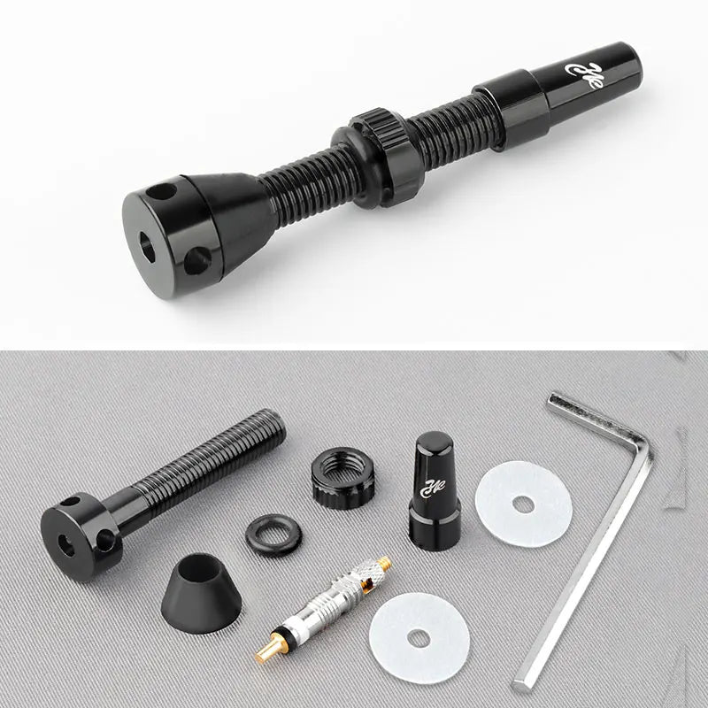 Bicycle F/V Tubeless Valve 44 60 80mm W/Tool Optional For Gravel Bike Aluminum alloy Pole Brass Core Presta Valve Cycling Parts
