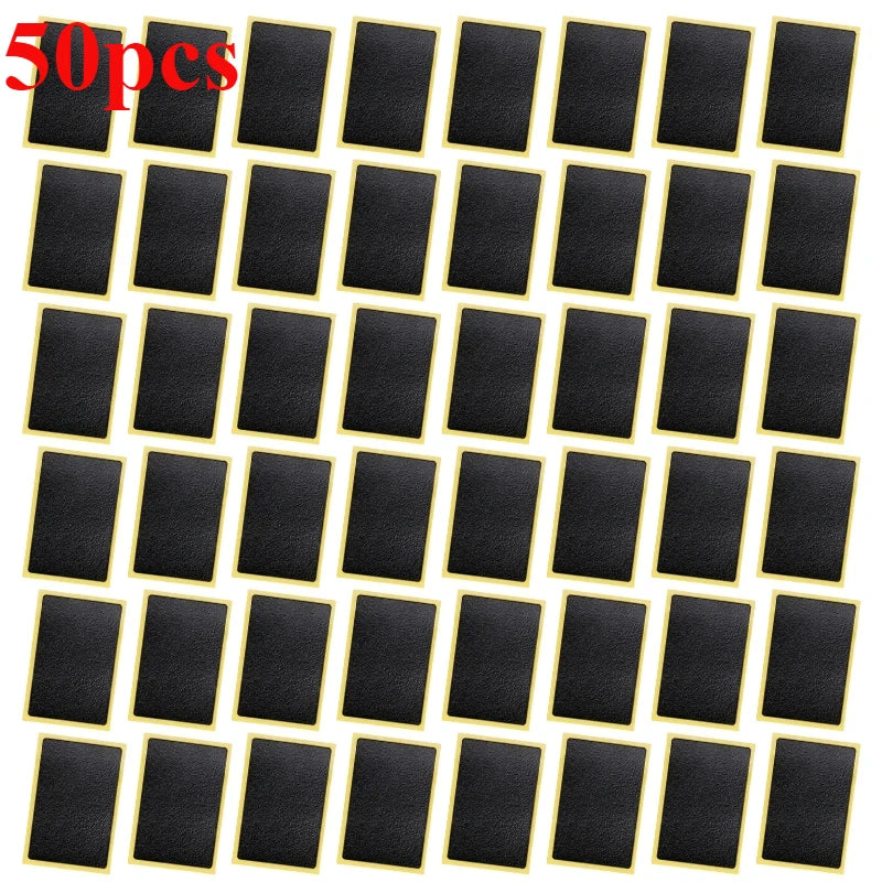 50pcs Bicycle Glue-free Tire Patches Round Square Rubber Quick Repairing Tyre Patch Tool Portable Tire Puncture Repair Patch