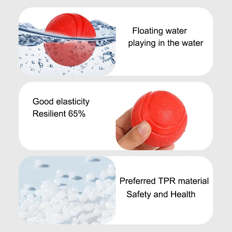 S-XL Sizes Solid Rubber Balls Bouncy Ball Bite Resistant Indestructible Dog Training Interactive Ball Pet Toy Molar Ball