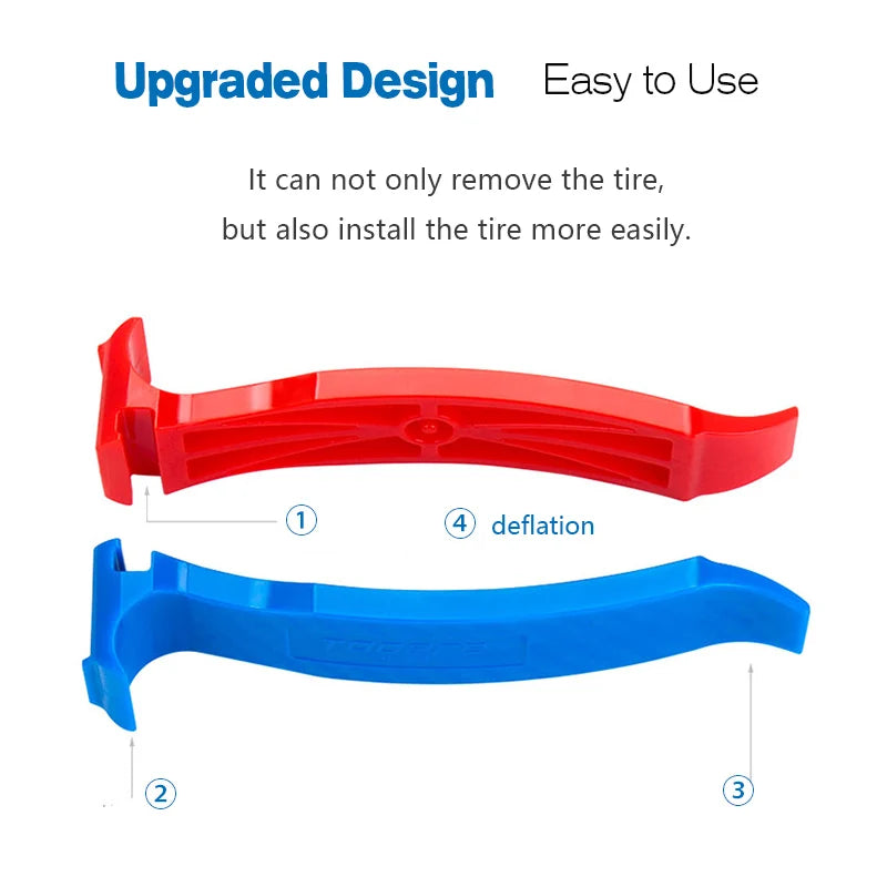 Bicycle Tyre Lever Road Bike Multifunction Tube Remover Tool Cycling 4-in-one Double-Head Repair Tire Lever with Deflation