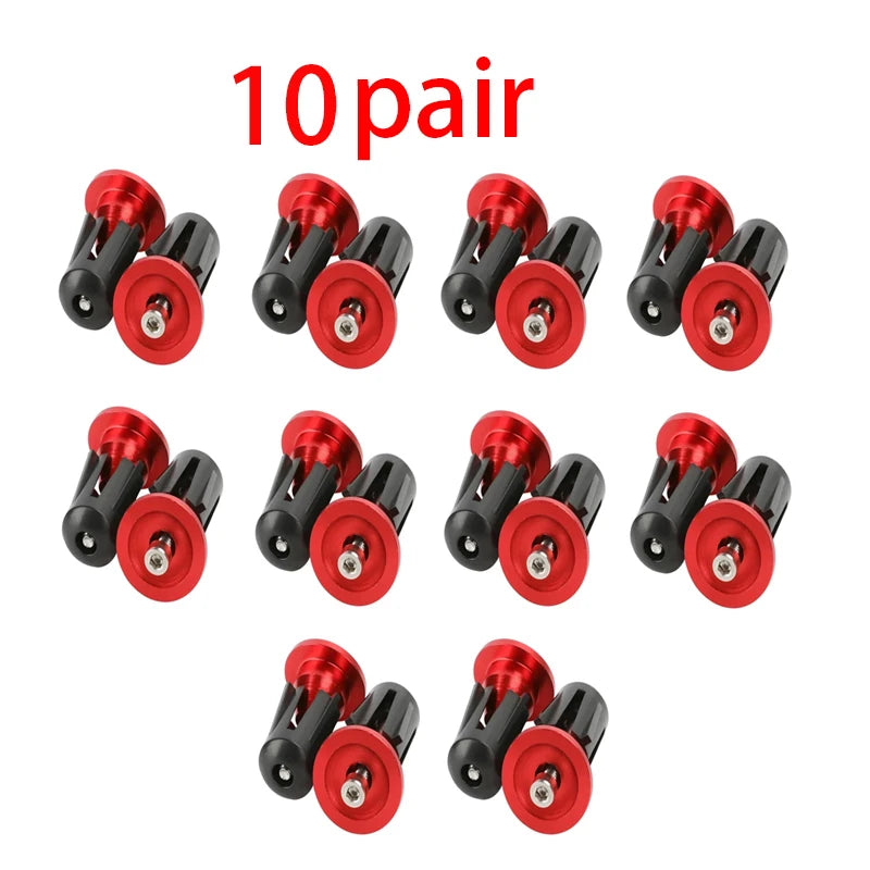 Bike Handlebar End Plugs Aluminum Alloy Mountain Road Bicycle Handlebar End Cap Multi-color Cycling Handlebar Accessories