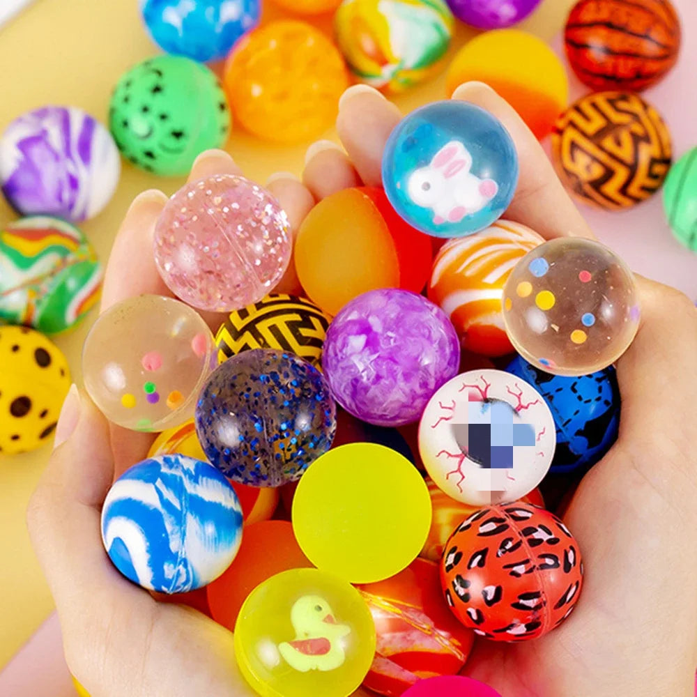 10/20/30/40/50Pcs Bouncy Ball Toys Kid Birthday Party Favors Gifts for Guests Rubber Bouncing Ball Prizes