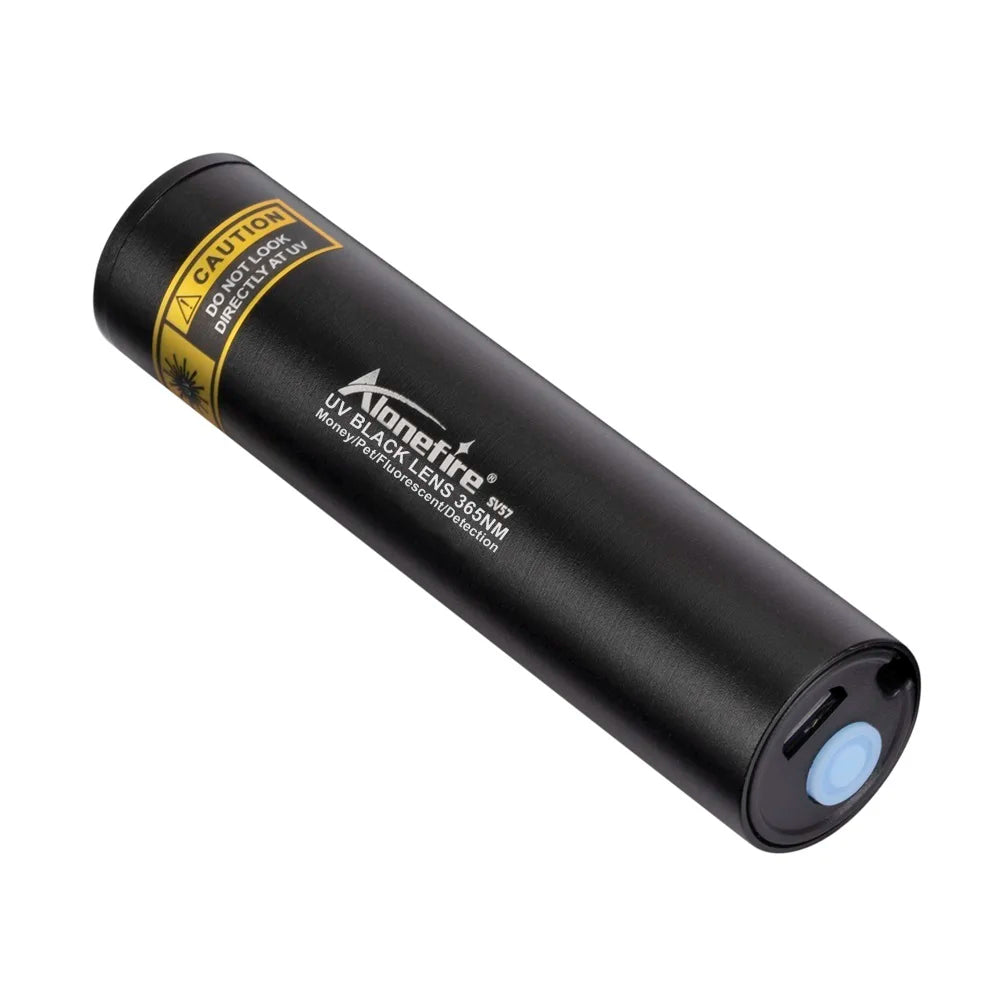 3W 365nm UV Flashlight USB Rechargeable Ultraviolet Torch Pets Urine Cat tinea Money Ore Scorpion Detection Black Light SV57