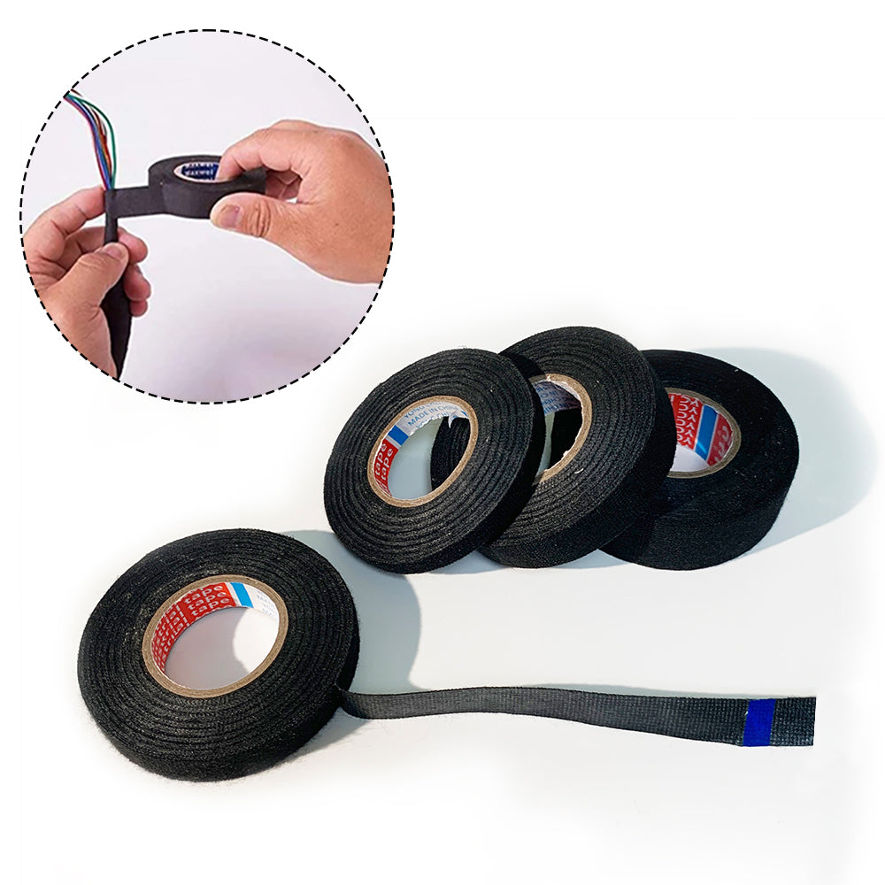 Car Cable Harness Wiring Fabric Loom Electrical Heat Tape Resistant Wiring Bundle Tape Coroplast Adhesive Automotive Cloth Tape