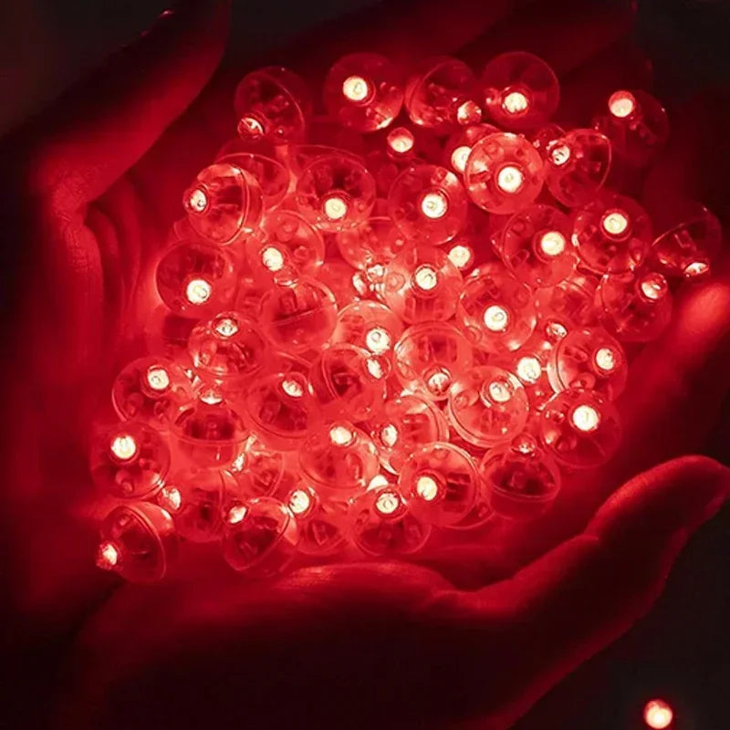 100/10Pcs Luminous Tumbler Ball Lamp Mini LED Balloon Light Colorful Flashing Lantern Christmas Wedding Birthday Party Decor