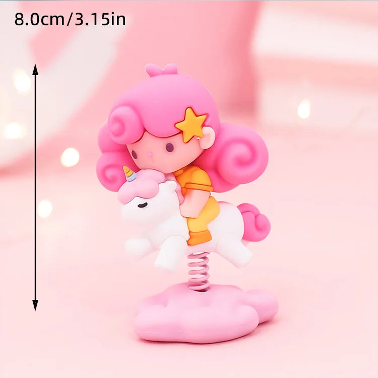 9 pcs unicorn rainbow cake topper unicorn with rainbow clouds stars Happy birthday cake decorations for girls one year old party