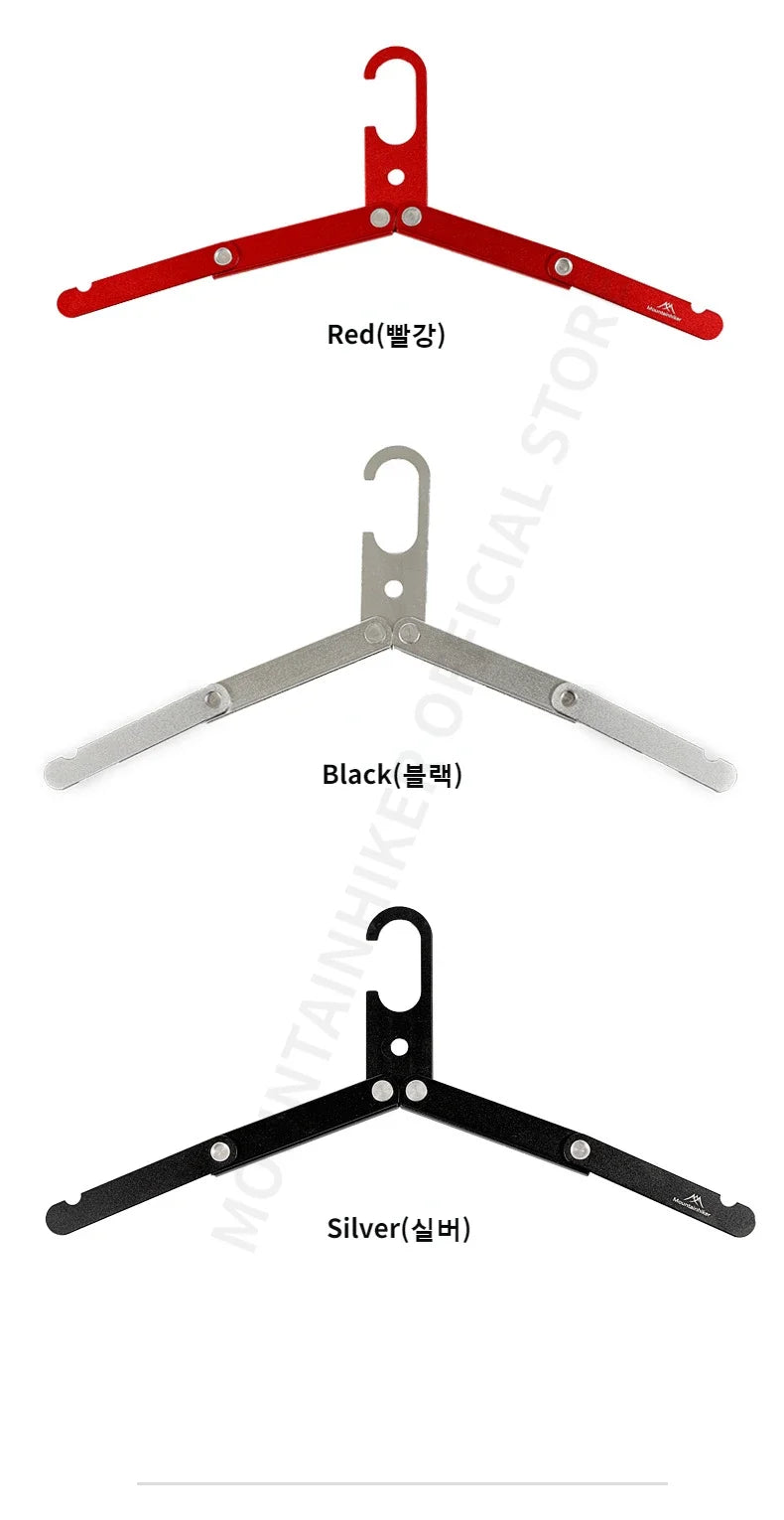 Mountainhiker Foldable Household Aluminum Clothes Hanger, Outdoor Camping Portable Clothes Hanger, Travel Metal Clothes Hanger