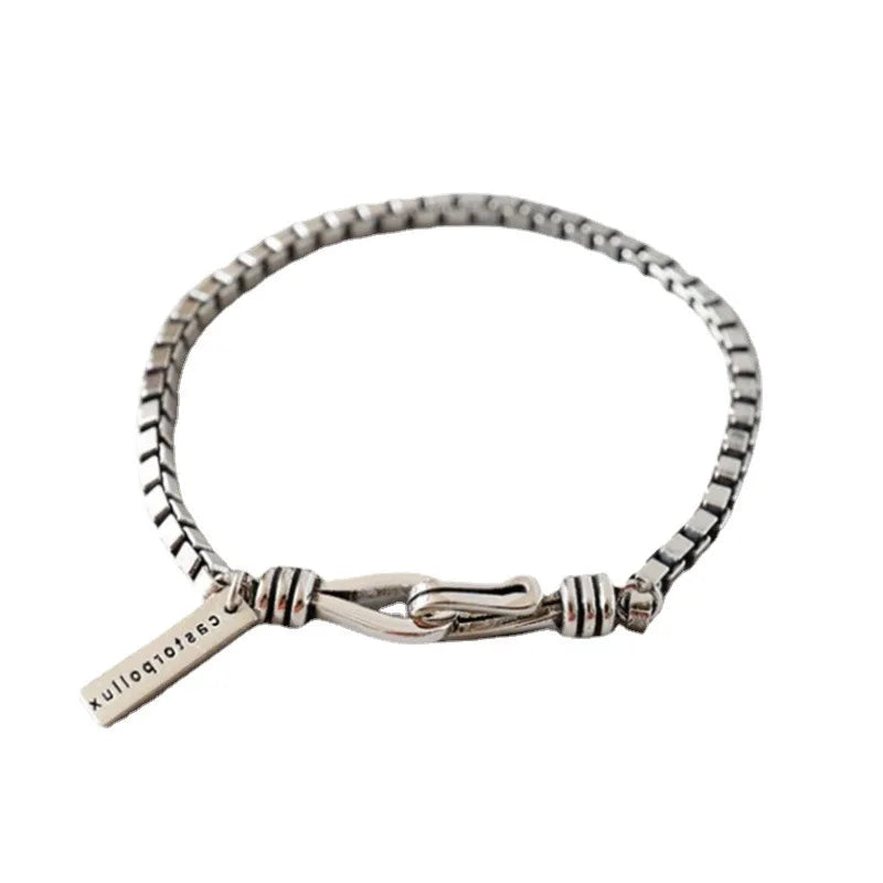 925 Sterling Silver Geometric Bracelet Simple Charm Elegant Women Accessories Birthday Party Gift Exquisite Jewelry Free Shippin
