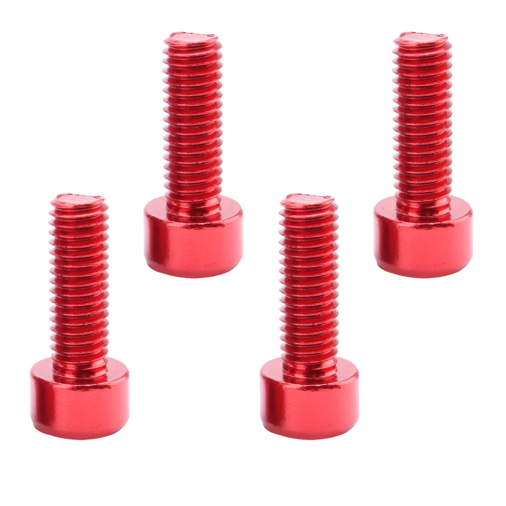 4 Pcs Bicycle Water Bottle Cage Bolt Cycling Accessories Kettle Holder Aluminum M5 Screw Handle Bikes Part for MTB Road Bike