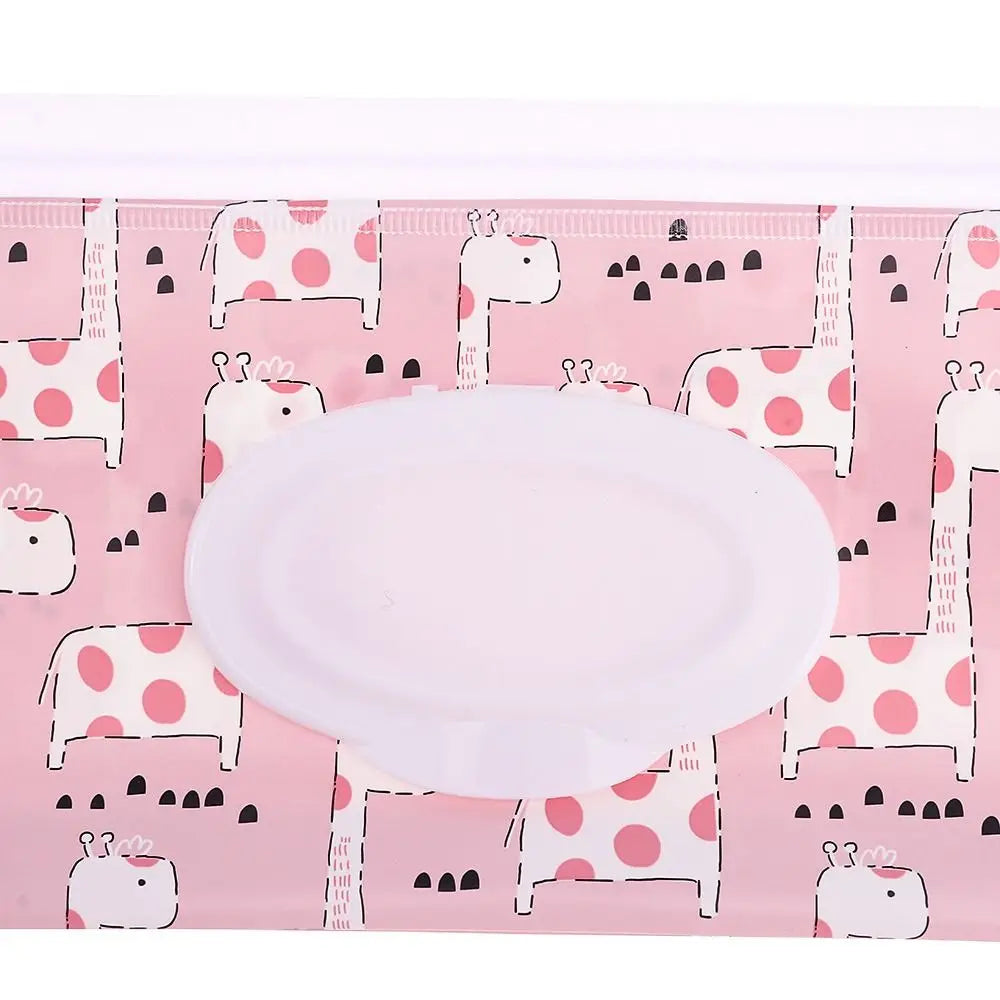 EVA Baby Wet Wipe Pouch Wipes Holder Case Flip Cover Snap-Strap Reusable Refillable Wet Wipe Bag Outdoor Useful Tissue Box