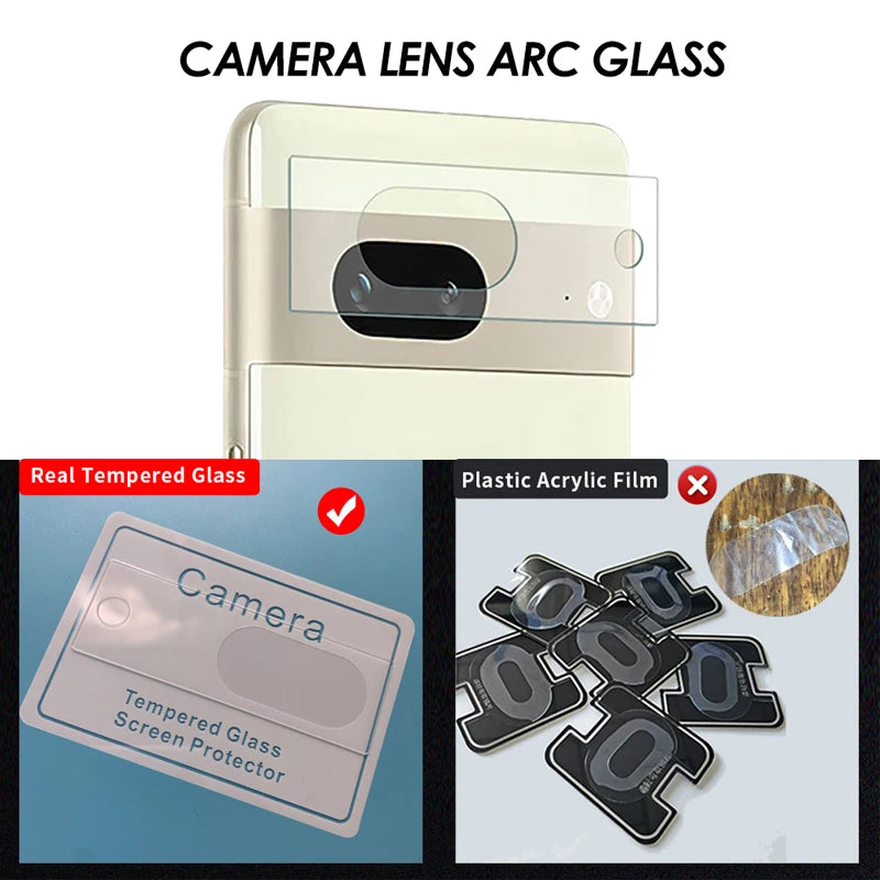 Camera Protective Glass For Pixel 9 Pro XL, 9 Pro, 9, 8, 8A, 7A, 6A, 6, 7, 7 Pro, 8 Pro Crystal lens Glass Protector