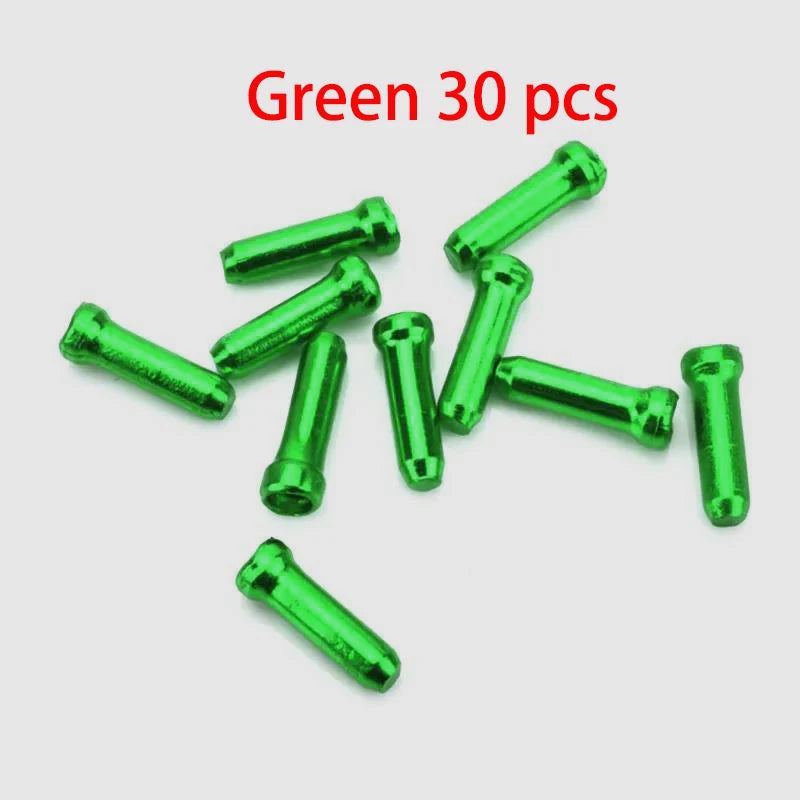 30/50/100Pcs Multiple Colors Aluminum Alloy Bicycle Brake Shifter Inner Cable Tips Wire End Cap Cable Line Core Cap Cover Gear