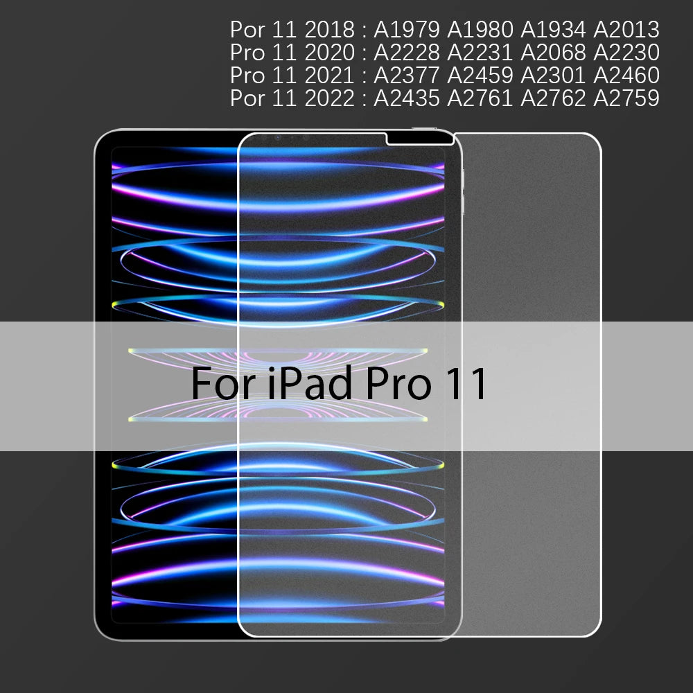 Matte Tempered Glass Screen Protector For Ipad Air 11 5 4 M2 Mini 6 Pro 13 M4 12.9 10 9 10th 9th Generation 10.2 2024 Paper Film