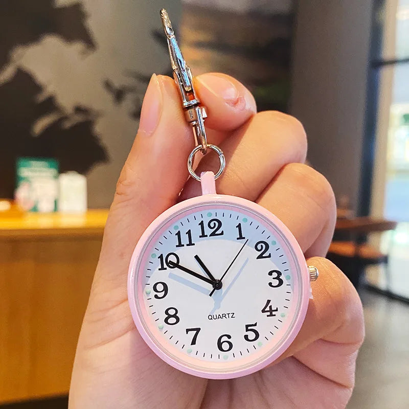 New Pocket Watch Keychain Remote Control With Battery Student Doctor Medical Vintage Watch