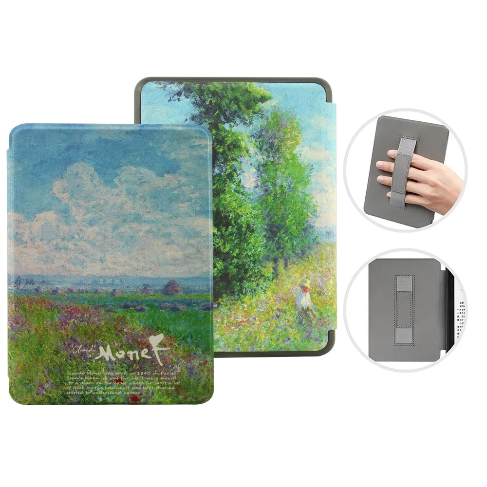 For Kindle 11th Generation 2024 Case 6'' with Hand Strap Kindle 6 inch Case Ebook C2V2L3 Auto Wake Sleep Cover PU Leather Funda