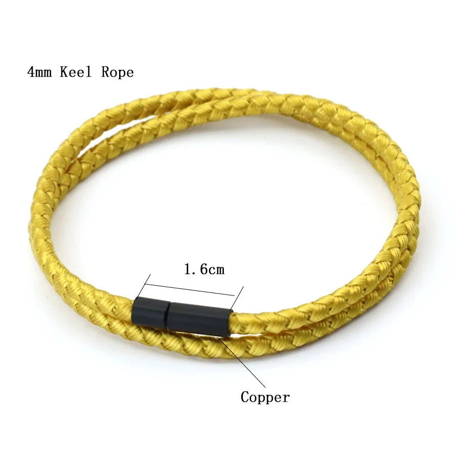 2025 New Simple Style Keel Rope Bracelet For Men Bilayer Wrap Braslet Bangle Homme Nautical Braclet Gifts For Him Pulseria Joias