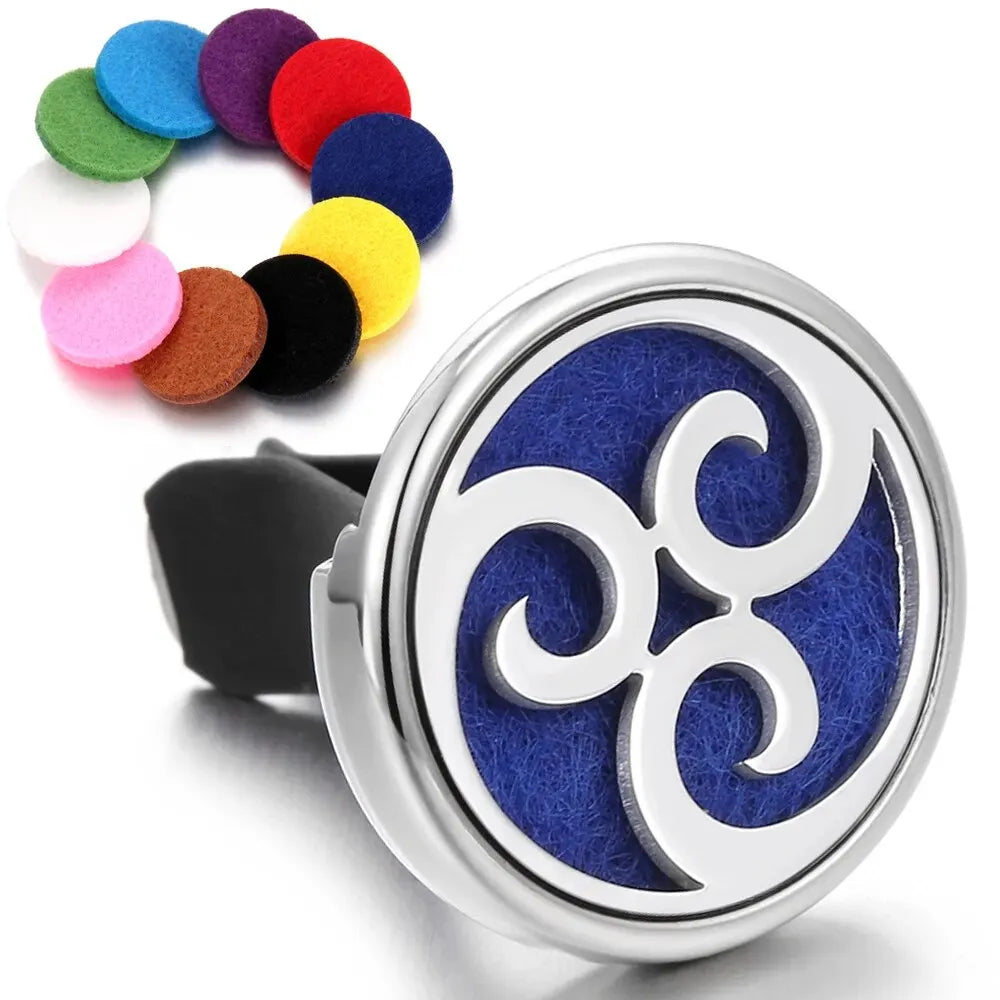Tree Car Aromatherapy Diffuser Locket Car Clip Perfume Essential Oil Diffuser Car Vent Clip Air Freshener Purifier With Pads