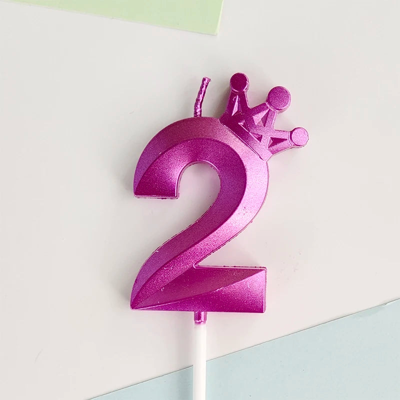 Happy Birthday Cake Crown Digital Candle Crown Children's Party Decoration Ornaments Opera Digital Celebration Candle