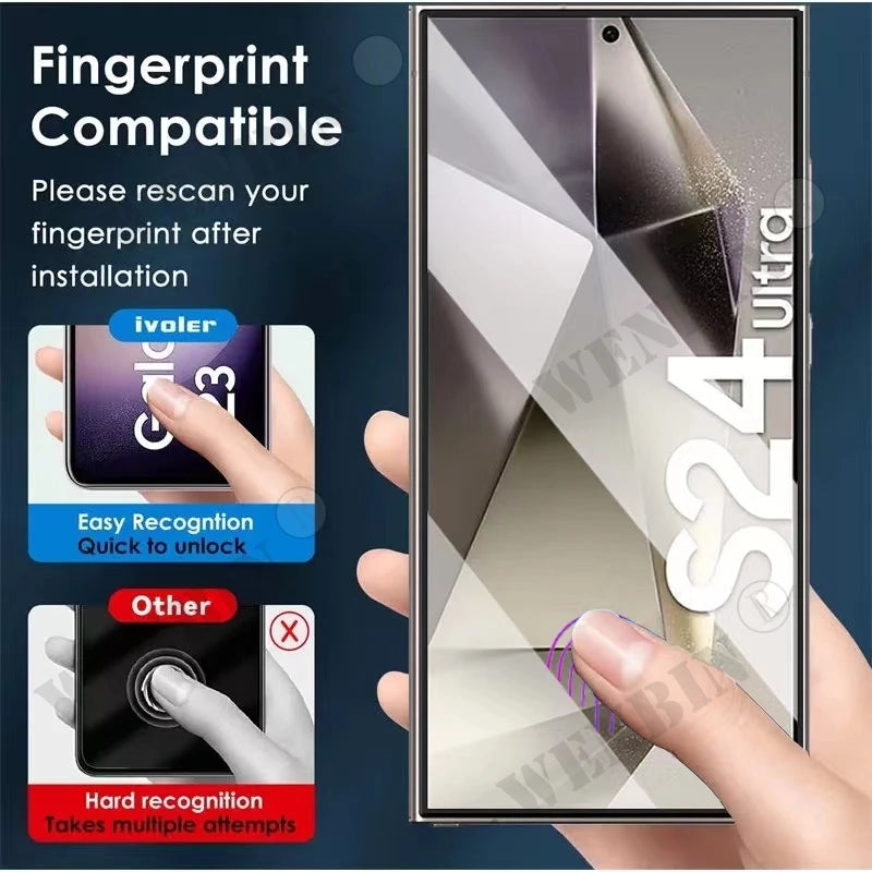 3 Pcs Tempered Glass For Samsung Galaxy S25 S24 S23 S22 Ultra Plus FE A16 A35 A36 A55 A56 Screen Protector Full Protective Glass