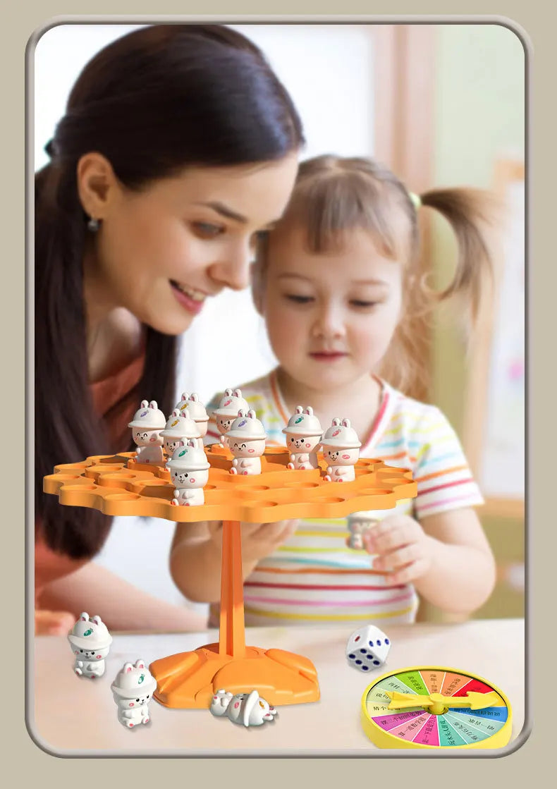 Fun Frog Balance Tree Children Math Toys Balancing Board Game Parent-child Interaction Tabletop Balance Game Toy Gift for Kids