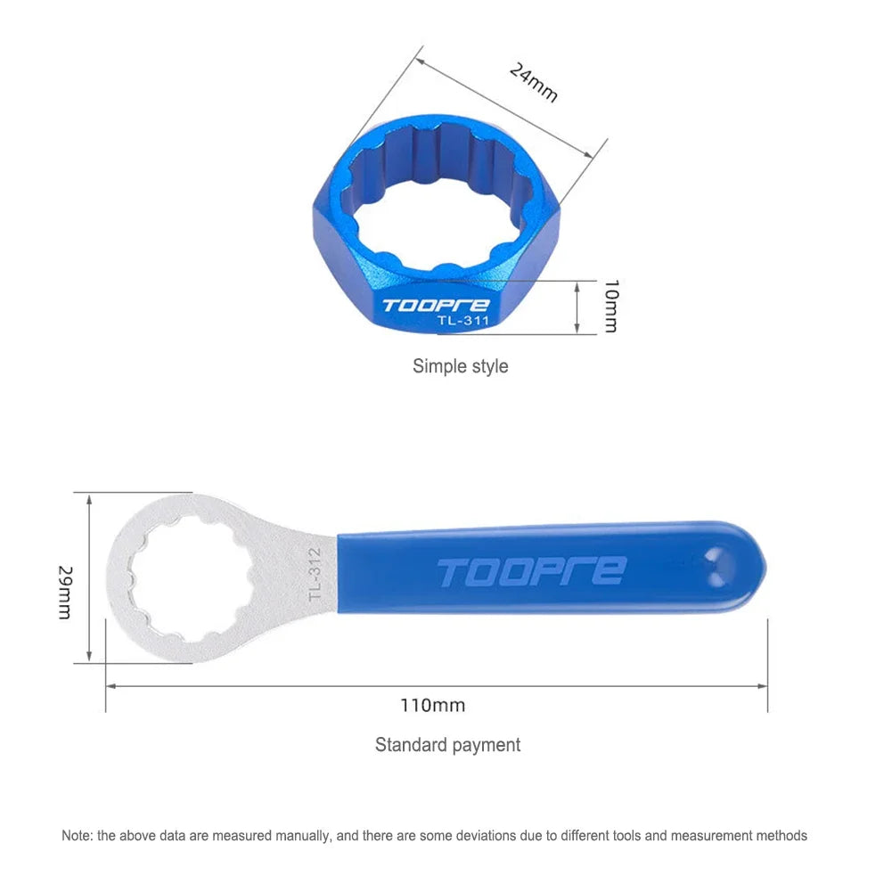 TOOPRE Bicycle Pedal Disassembly Tools Mountain Road Bike Lock Pedal Axle Spindle Shaft Installation Removal for 10-teeth Pedals