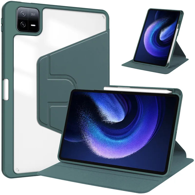 Shockproof Smart Case For Xiaoxin Pad 2024 11pro 12.7 2025 Funda Lenovo Tab M11 TB-330FU TB-331FC Rotation Cover With Pen holder