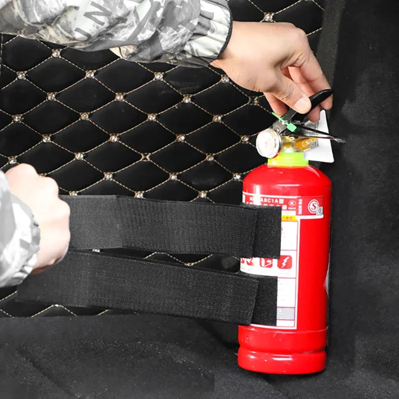 Car Trunk Organizer Elastic Fixing Tape Fire Extinguisher Water Tank Miscellaneous Storage Fixing Tape Cars Storage Accessories