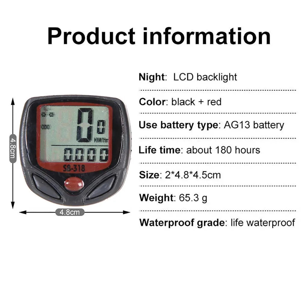 Bicycle Speedometer Bike Computer BN 518 Multifunction Waterproof Stopwatch Bicycle MTB Odometer Stopwatch Cycling Accessories