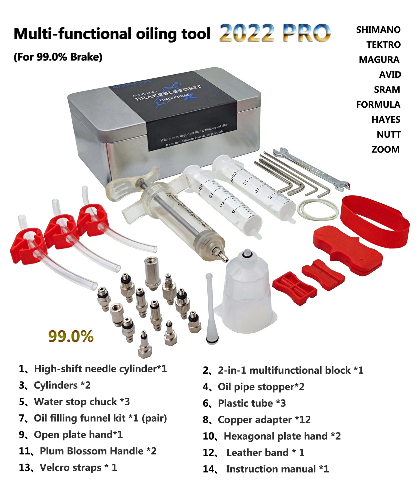 2024 Pro Bicycle Hydraulic Disc Brake Oil Bleed Kit For SHIMANO,SRAM,Avid,Series MTB Road Bike Brake Repair Tools