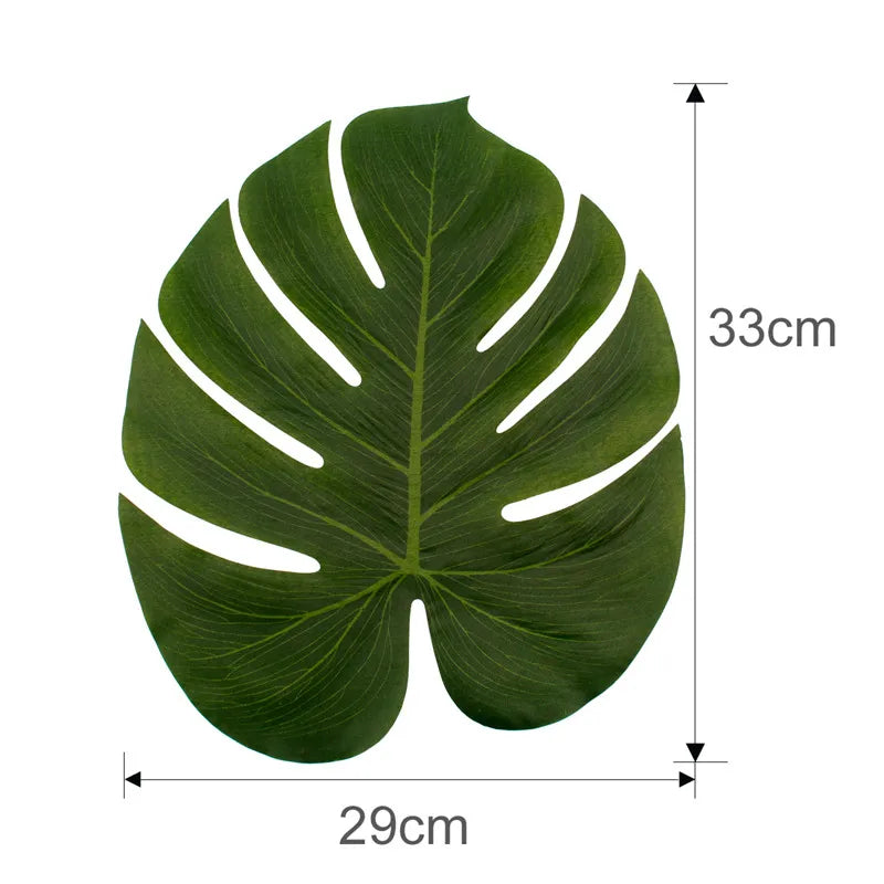 Artificial Tropical Palm Leaves Jungle Party Decoration Safari Animal s Summer Hawaiian Wedding Birthday Party Home Table Decor