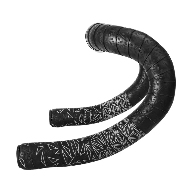 1 Pair Anti-Slip Road Bike Handlebar Tape PU Shock Handle Bar Tape w/ Bar End Plugs Bicycle PU Anti-Vibration Wrap Tape Bartape