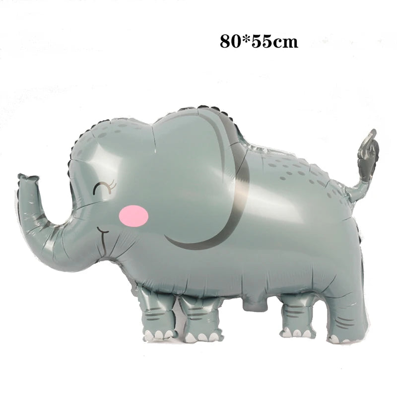 Cartoon Animal Rabbit Deer Foil Balloon Kids Gifts Birthday Party Jungle Animal Theme Decoration Squirrel Fox Bear Helium Globos